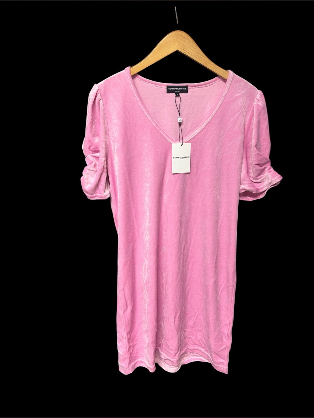 Generation Love Bubble Gum Pink Velvet Mini Dress | NWT | Size M - Picture 2 of 9